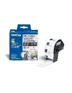 Etiquetas papel precortada brother dk11221 23 x 23 mm cuadrada ql  500bw ql  560 ql  570 ql  580