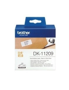 Etiquetas papel precortada brother dk11209 29 x 62 mm 400e ql  500a ql  500bw ql  560 ql  570 ql