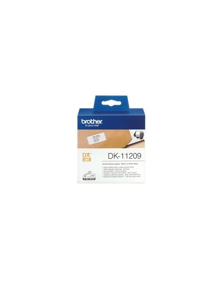 Etiquetas papel precortada brother dk11209 29 x 62 mm 400e ql  500a ql  500bw ql  560 ql  570 ql