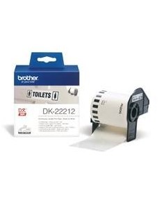 Etiquetas cinta continua brother pelicula plastica blanca dk22212 29mmx30 48 ql  1050  ql  1050n