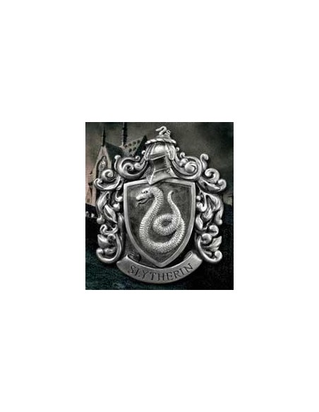 Escudo de pared the noble collection harry potter casa slytherin resina 20 x 28 cm