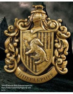 Escudo de pared the noble collection harry potter casa hufflepuff resina 20 x 28 cm