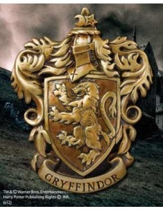 Escudo de pared the noble collection harry potter casa gryffindor resina 20 x 28 cm