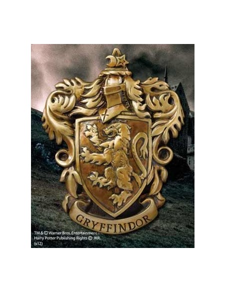 Escudo de pared the noble collection harry potter casa gryffindor resina 20 x 28 cm