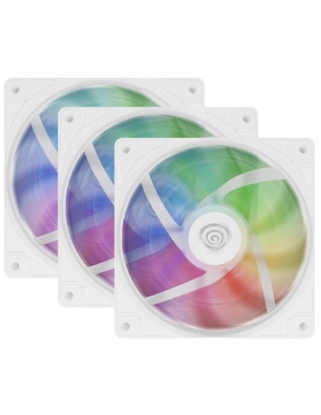 Ventilador caja gaming genesis oxal 120 argb blanco 3 x 120mm
