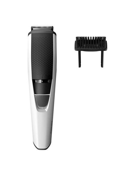 Cortapelos philips beardtrimmer bt3206  14 blanco 10 ajust  1mm  recorta barba  cabezal lavable