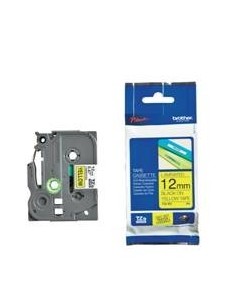 Cinta laminada brother tze631 12mm x 8m amarillo  negro