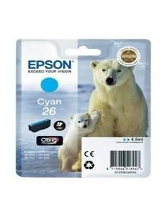 Cartucho tinta epson t261240 cyan 26 xp  600  605  700  800  oso polar