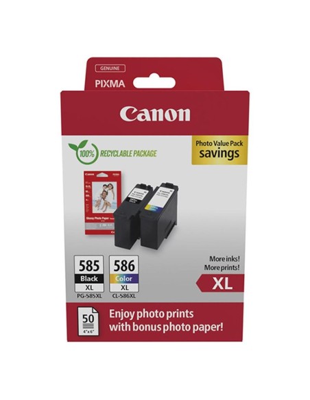 Cartucho tinta canon pg 585xl  pg 586xl  papel fotografico